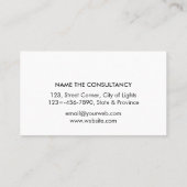 Beruflicher Rechtsanwalt an der Visitenkarte (Rückseite)