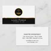 Beruflicher Rechtsanwalt an der Visitenkarte (Vorne/Hinten)