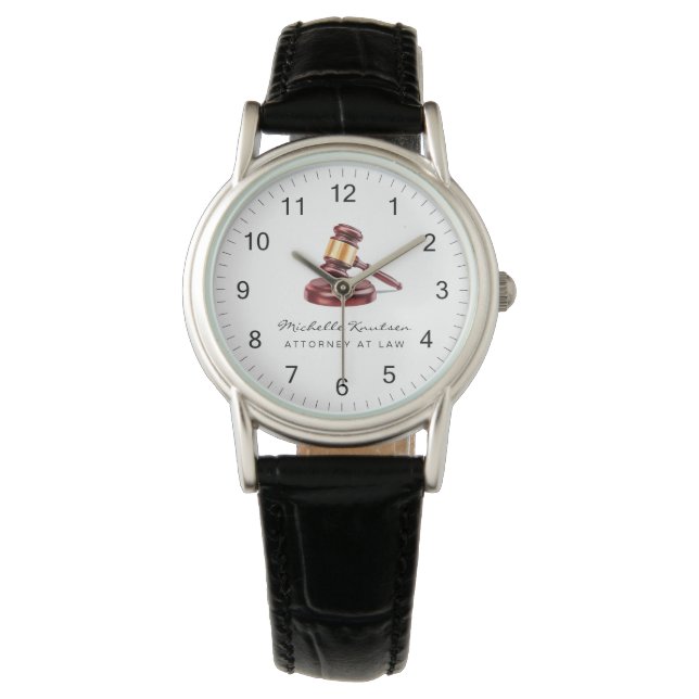 Beruflicher Rechtsanwalt Black Armbanduhr (Vorderseite)