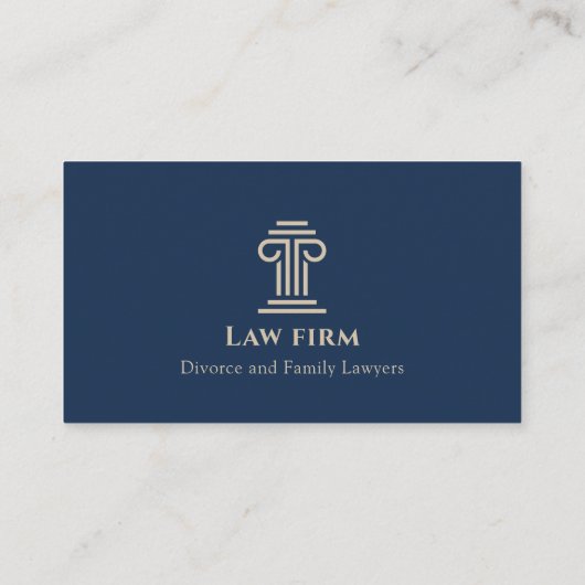 Beruflicher Rechtsanwalt | Blue Modern Attorney De Visitenkarte (Rückseite)