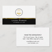 Beruflicher Rechtsanwalt Gesetzesan der Visitenkarte (Vorne/Hinten)