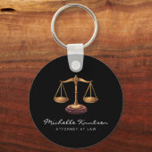 Beruflicher Rechtsanwalt Luxus Black Gold Schlüsselanhänger (Rückseite)
