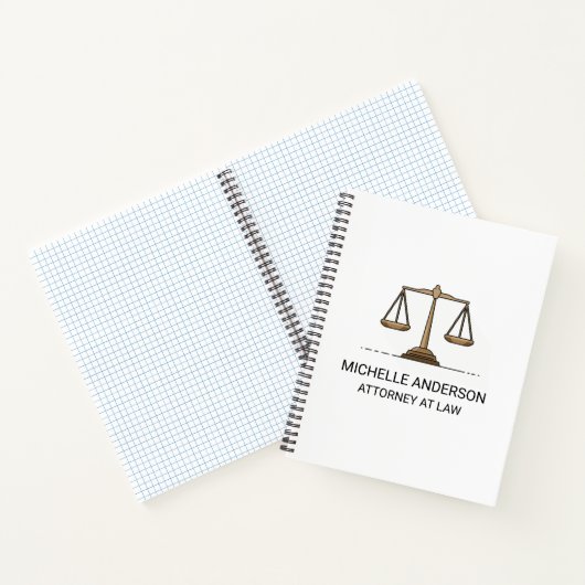 Beruflicher Rechtsanwalt Schwarz und Weiß Notizblock (Innenseite)