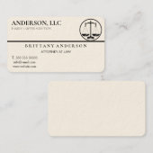Beruflicher Rechtsanwalt Visitenkarte (Vorne/Hinten)