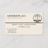 Beruflicher Rechtsanwalt Visitenkarte (Vorderseite)