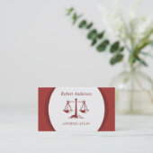 Beruflicher Rechtsanwalt Visitenkarte (Stehend Vorderseite)