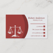Beruflicher Rechtsanwalt Visitenkarte (Rückseite)