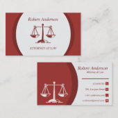 Beruflicher Rechtsanwalt Visitenkarte (Vorne/Hinten)