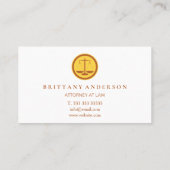 Beruflicher Rechtsanwalt Visitenkarte (Rückseite)