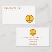 Beruflicher Rechtsanwalt Visitenkarte (Vorne/Hinten)