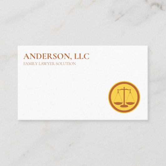 Beruflicher Rechtsanwalt Visitenkarte (Vorderseite)
