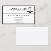 Beruflicher Rechtsanwalt Visitenkarte (Vorne/Hinten)