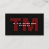 Beruflicher Rechtsanwalt Visitenkarte (Rückseite)