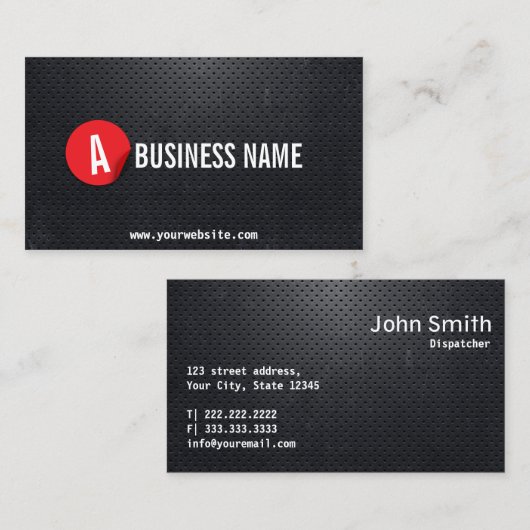 Beruflicher Red Dot Dispatcher Visitenkarte (Vorne/Hinten)
