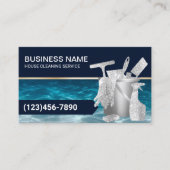 Beruflicher Reinigungsservice Blaues Haus Visitenkarte (Vorderseite)