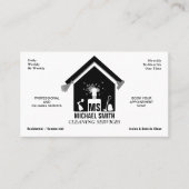 Beruflicher Reinigungsservice Einfache Monogramm-L Visitenkarte (Vorderseite)