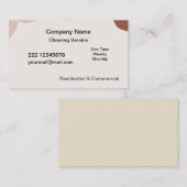 Beruflicher Reinigungsservice für Elfenbein Visitenkarte (Vorne/Hinten)