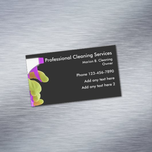 Beruflicher Reinigungsservice Magnetdesign Magnetische Visitenkarte (Beispiel)