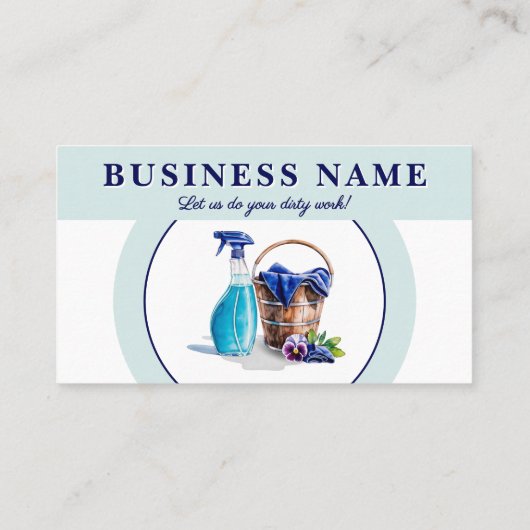 Beruflicher Reinigungsservice mit Slogan Visitenkarte (Rückseite)