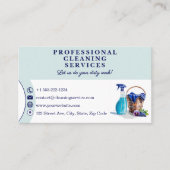 Beruflicher Reinigungsservice mit Slogan Visitenkarte (Vorderseite)
