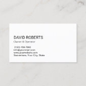 Beruflicher Reinigungsservice Moderne Navy Blue Visitenkarte (Rückseite)