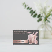 Beruflicher Reinigungsservice Moderne Rose Gold Visitenkarte (Stehend Vorderseite)
