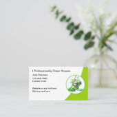 Beruflicher Reinigungsservice Moderne Visitenkarte (Stehend Vorderseite)