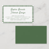 Beruflicher Retro Clean 70er 80er Green Visitenkarte (Vorne/Hinten)