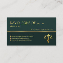 Beruflicher Retro Gold Line AnwaltThe Visitenkarte