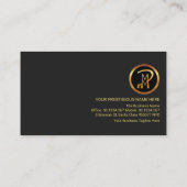 Beruflicher Retro-Gold-Line-Sicherheitsberater Visitenkarte (Rückseite)