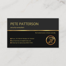 Beruflicher Retro-Gold-Line-Sicherheitsberater