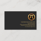 Beruflicher Retro-Gold-Line-Tutor Visitenkarte (Rückseite)