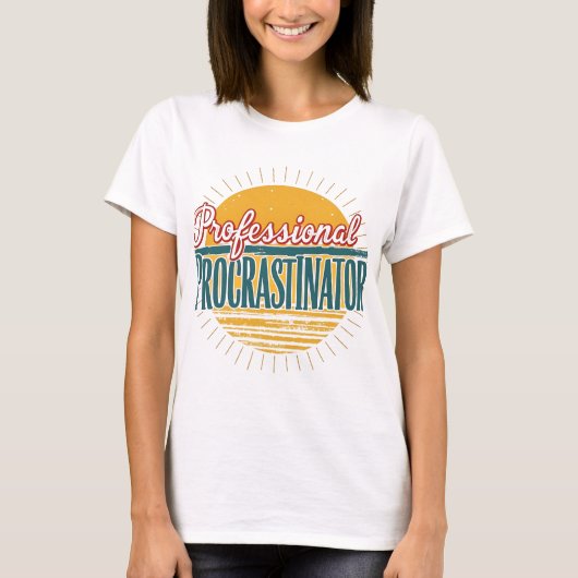 Beruflicher Retro-T - Shirt von Procrastinator - F (Vorderseite)