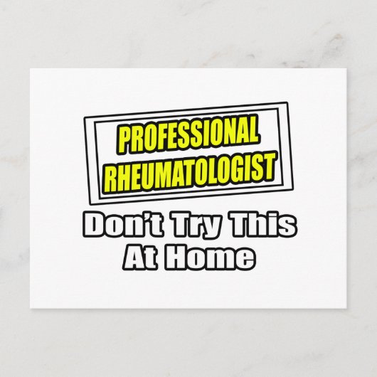 Beruflicher Rheumatologe .. Joke Postkarte (Vorderseite)