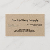 Beruflicher rosa Blumenkamera-Fotograf Kraftpapier Visitenkarte (Rückseite)