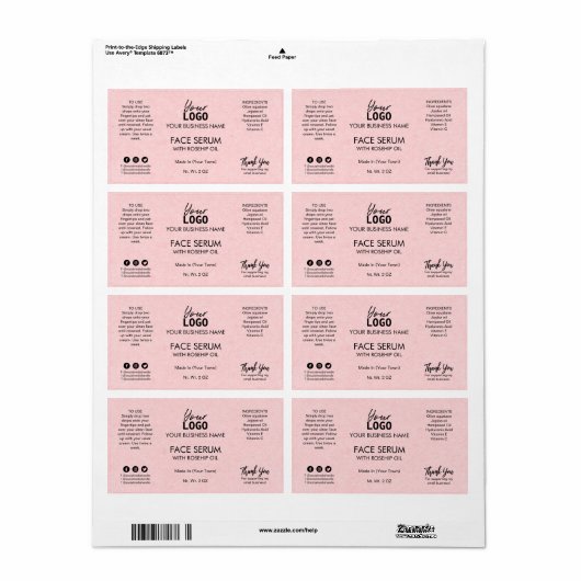 Beruflicher rosa Tropfen Flasche mit Ölserum (Vorne)