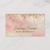 Beruflicher Rosa- und Goldsparkon Visitenkarte (Vorderseite)