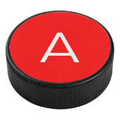 Beruflicher roter Anfangsbuchstabe Eishockey Puck (3/4)