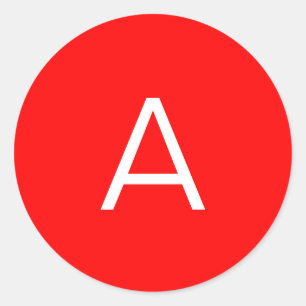 Beruflicher roter Anfangsbuchstabe Runder Aufkleber