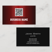 Beruflicher roter Code des MetallQR mutig Visitenkarte (Vorne/Hinten)
