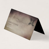 Beruflicher rustikaler brauner Abstrakter QR-Code Visitenkarten (Vorderseite)