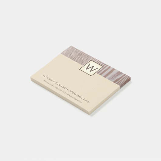 Beruflicher rustikaler hölzerner post-it klebezettel (angewinkelt)