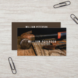 Beruflicher rustikaler Werkzeug-Bau-Auftragnehmer Visitenkarte