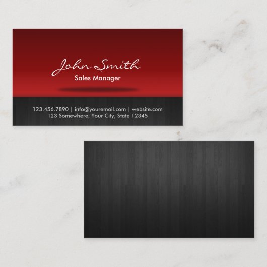Beruflicher Sales Manager Visitenkarte (Vorne/Hinten)