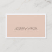 Beruflicher Salon Elegante Modernes Design Visitenkarte (Rückseite)