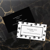 Beruflicher Salon für Haustiere in Weiß und Schwar Visitenkarte