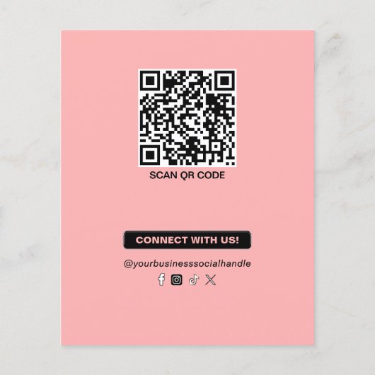 Beruflicher Salon Modernes Rosa Hinzufügen von Fot Flyer (Hinten)