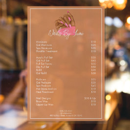 Beruflicher Salon Nail Artist Manicurist Service Fensteraufkleber