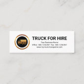 Beruflicher, sauberer Lkw zum Mieten Mini Visitenkarte (Rückseite)
