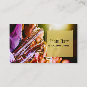 Beruflicher Saxophonist, Music Business Card Visitenkarte